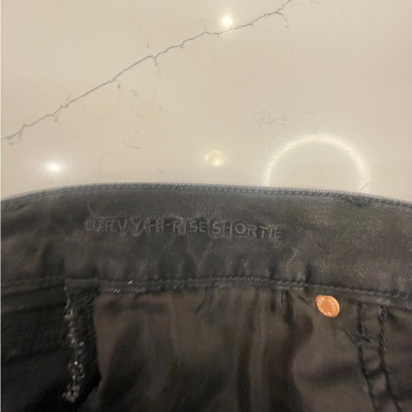 Women’s Black American Eagle Curvy Hi-Rise Shorty Jean Shorts Size 12 - Picture 4 of 7